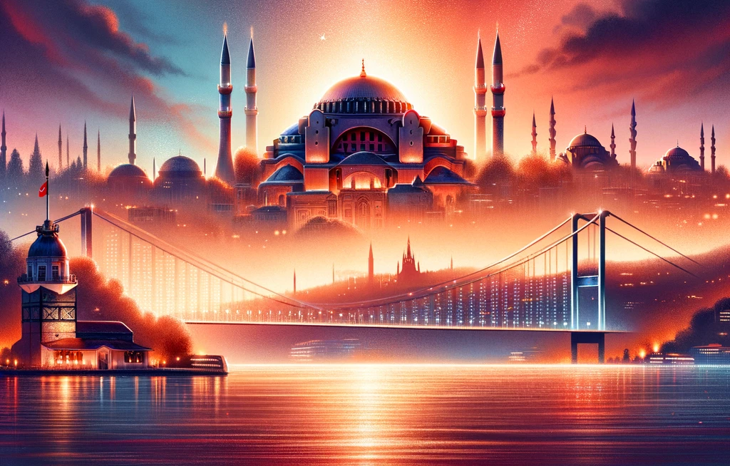 Rhinoplasty Istanbul, Istanbul view with AI generated.